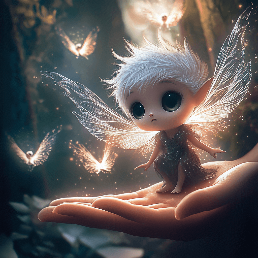 Luna holding the Moonweaver fairy