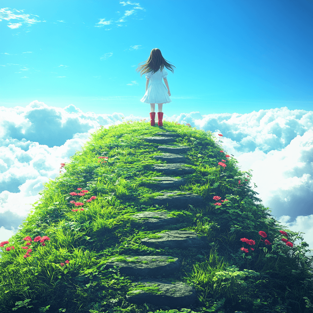 Luna searching the sky for the Cloud Castle